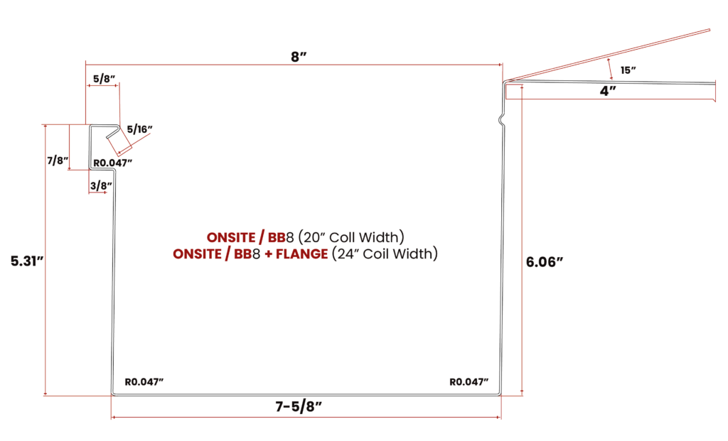 New 8 inch box gutter profile